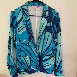 Lilly Pulitzer Tess Blazer in Sparkling Blue Size L